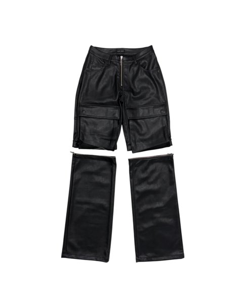 画像3: LAST NEST / faux leather cargo pants v2 (3)