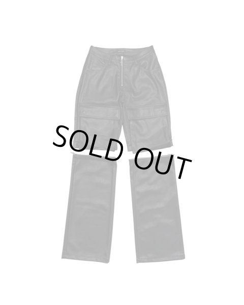 画像3: LAST NEST / faux leather cargo pants v2 (3)