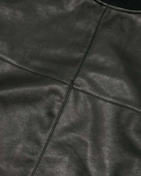 画像7: LAST NEST / faux leather crewneck (7)