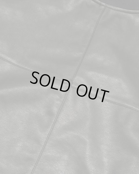 画像7: LAST NEST / faux leather crewneck (7)