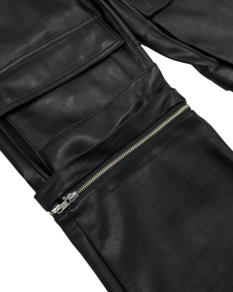 画像8: LAST NEST / faux leather cargo pants v2 (8)