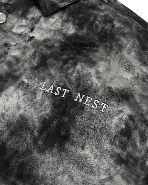 画像4: LAST NEST / leather tie-dye shirt  (4)