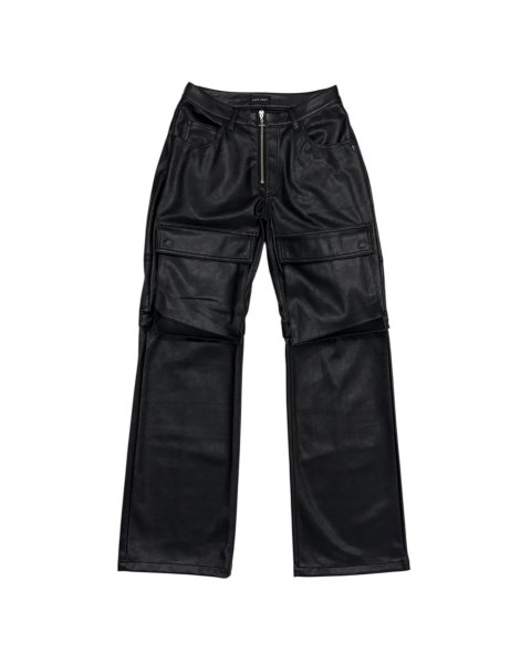 画像1: LAST NEST / faux leather cargo pants v2 (1)