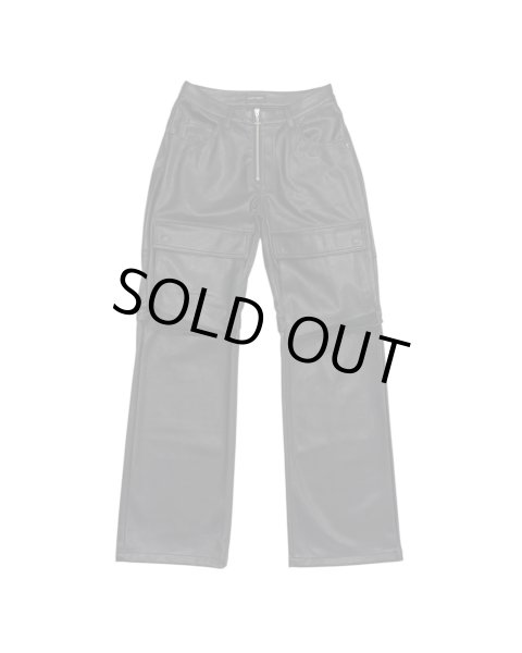 画像1: LAST NEST / faux leather cargo pants v2 (1)