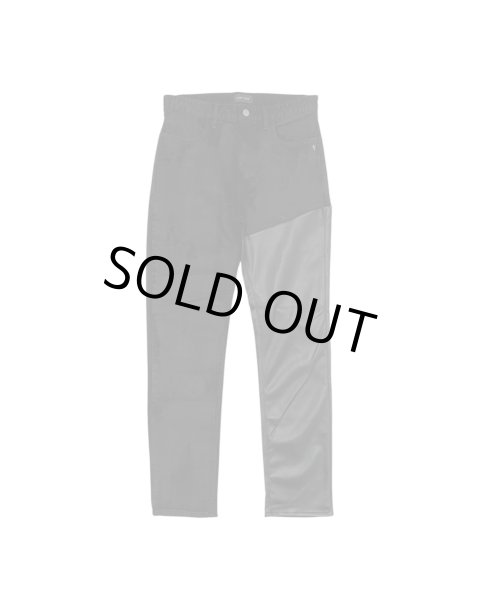 画像1: LAST NEST / faux leather denim switching parts  (1)