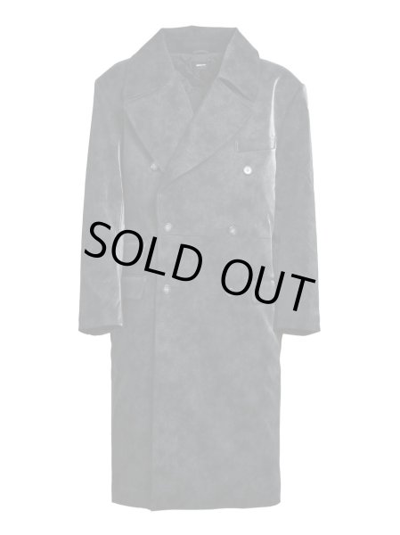 画像1: BREATH / faux leather double breasted coat (1)