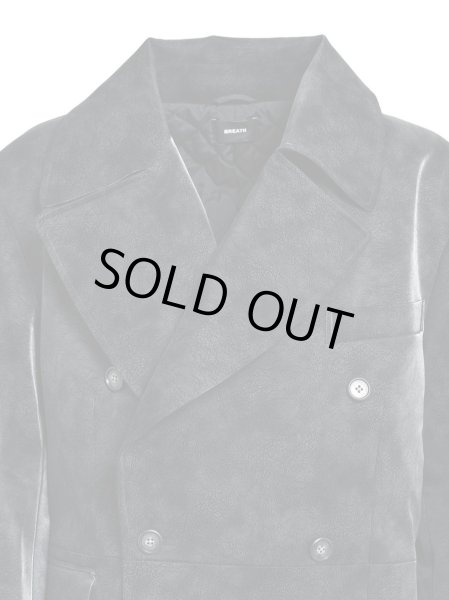 画像4: BREATH / faux leather double breasted coat (4)