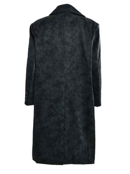 画像2: BREATH / faux leather double breasted coat　 (2)