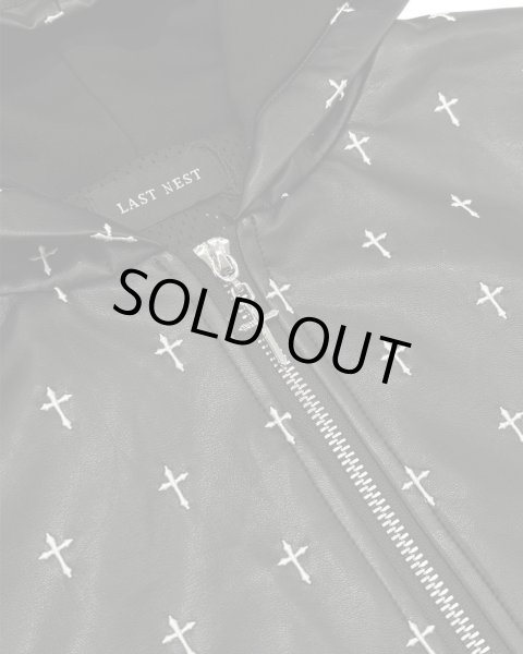画像3: LAST NEST / allover cross zip-up hoodie  (3)