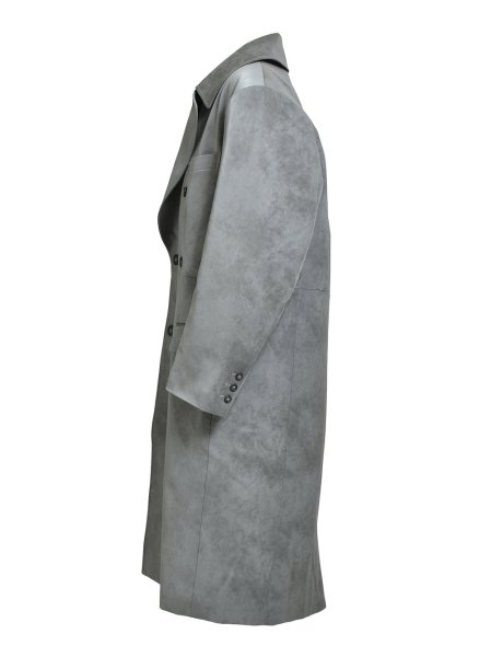 画像3: BREATH / faux leather double breasted coat　 (3)
