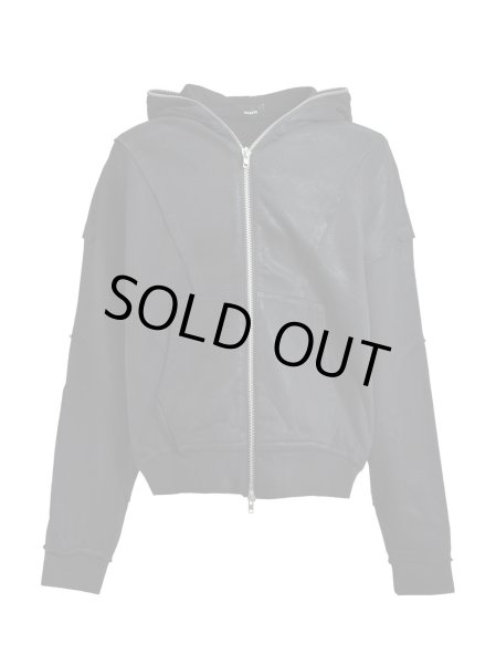画像1: BREATH / coating zip up hoodie (1)