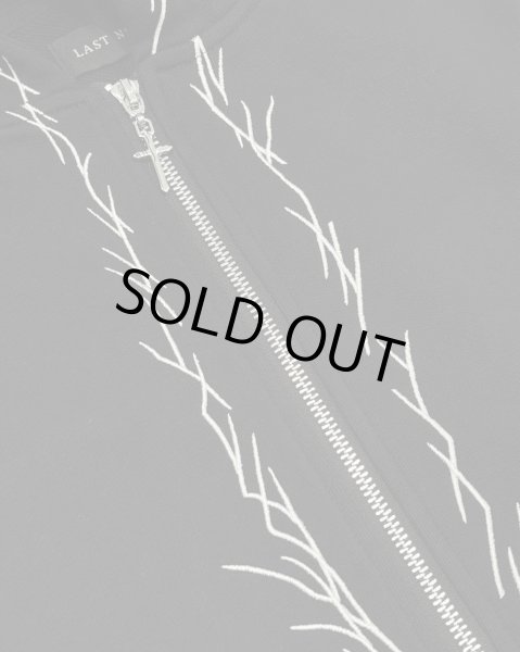 画像3: LAST NEST / stick embroidery zip hoodie (3)