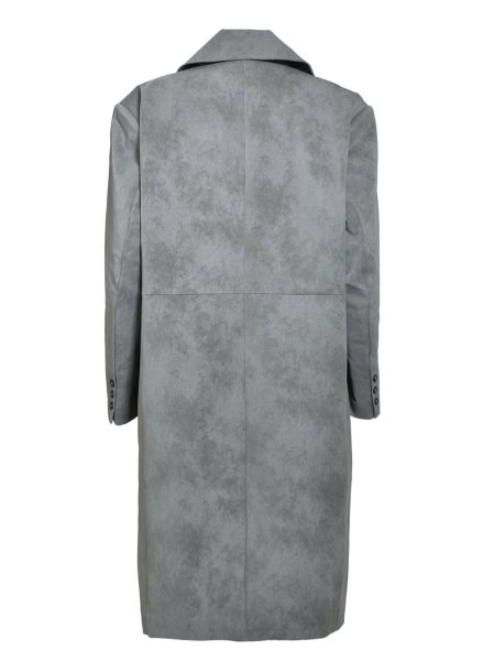 画像2: BREATH / faux leather double breasted coat　 (2)