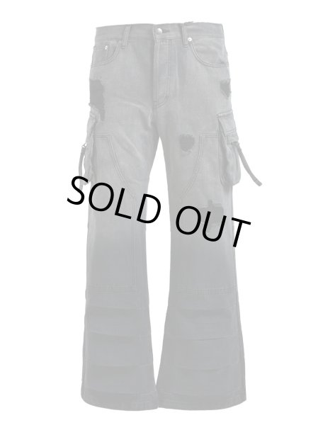 画像1: BREATH / bleach double knee flare denim (1)