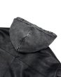 画像6: LAST NEST / hooded faux leather flight jacket  (6)