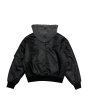 画像2: LAST NEST / hooded faux leather flight jacket  (2)