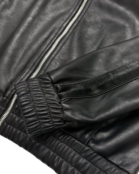 画像5: LAST NEST / faux leather track jacket (5)