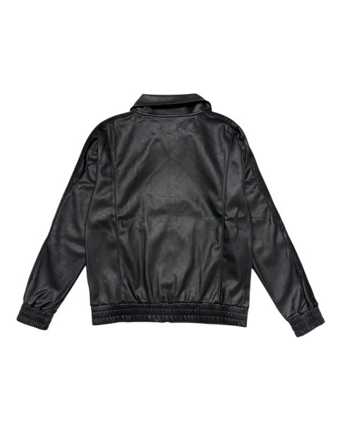 画像4: LAST NEST / faux leather track jacket (4)
