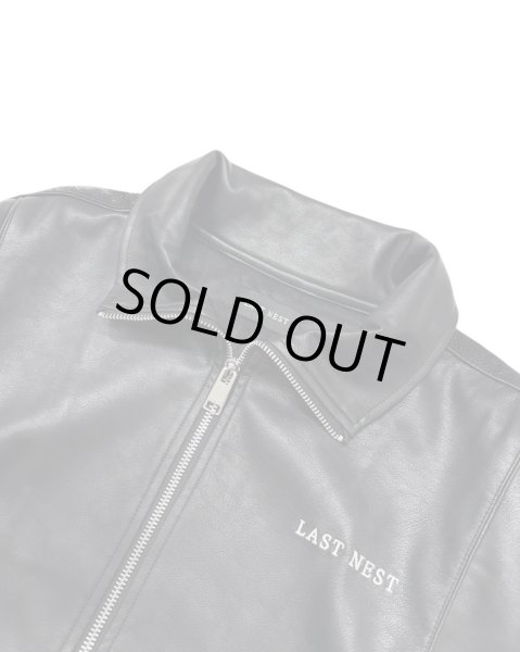 画像2: LAST NEST / faux leather track jacket (2)