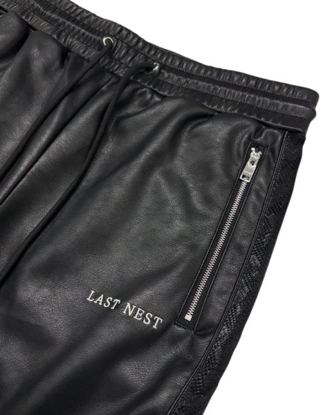 画像3: LAST NEST / faux leather track pants  (3)