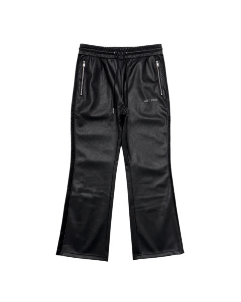 画像1: LAST NEST / faux leather track pants  (1)
