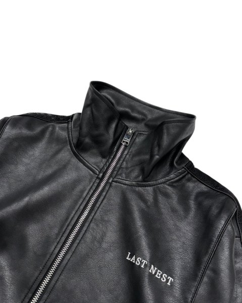 画像3: LAST NEST / faux leather track jacket (3)
