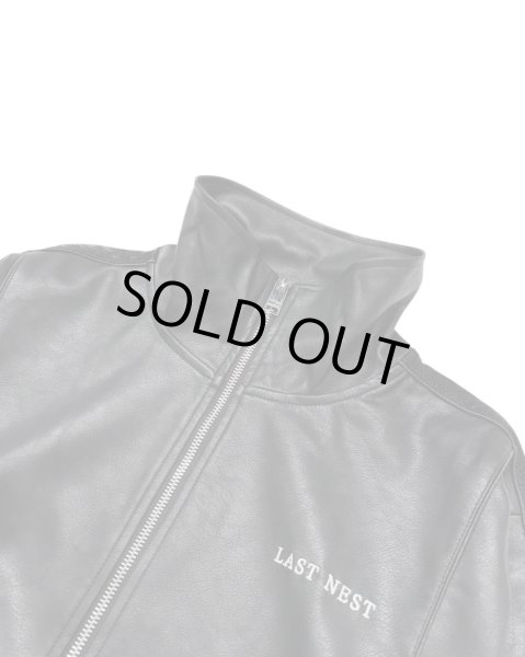 画像3: LAST NEST / faux leather track jacket (3)