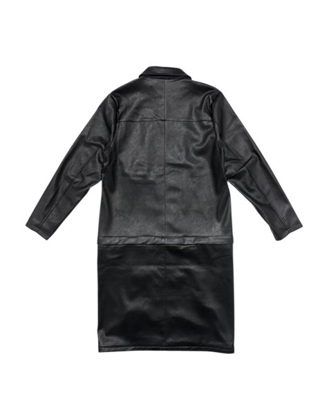 画像2: LAST NEST / faux leather coat w/tote bag (2)