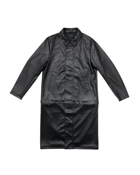 画像1: LAST NEST / faux leather coat w/tote bag (1)