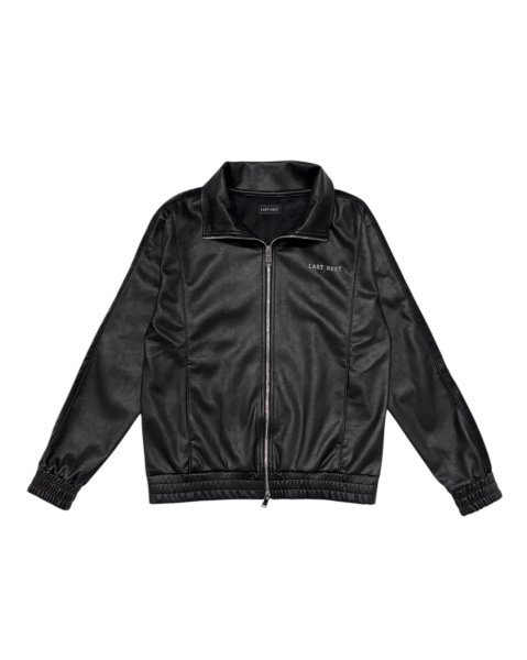 画像1: LAST NEST / faux leather track jacket (1)
