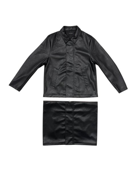 画像3: LAST NEST / faux leather coat w/tote bag (3)