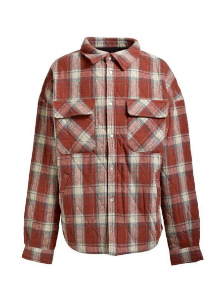 画像1: BREATH / quilting check shirt  (1)