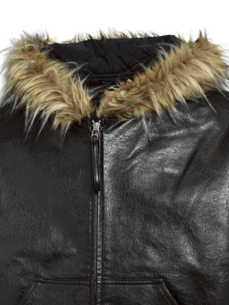 画像4: BREATH / faux leather fur hooded jacket  (4)
