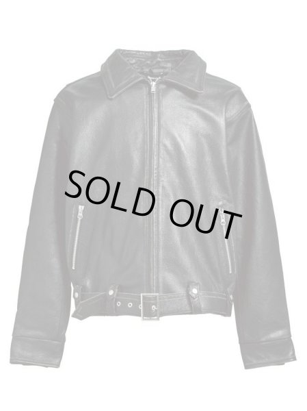 画像1: BREATH / wash leather single riders jacket  (1)