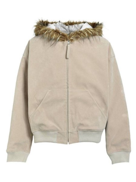 画像1: BREATH / faux leather fur hooded jacket  (1)