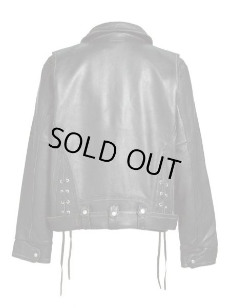 画像2: BREATH / wash leather single riders jacket  (2)