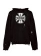 画像1: BREATH / southside cross damage mohair hoodie  (1)