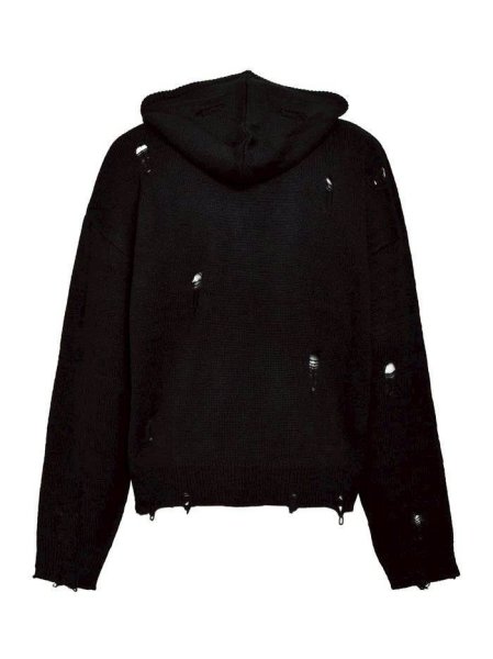 画像2: BREATH / southside cross damage mohair hoodie  (2)