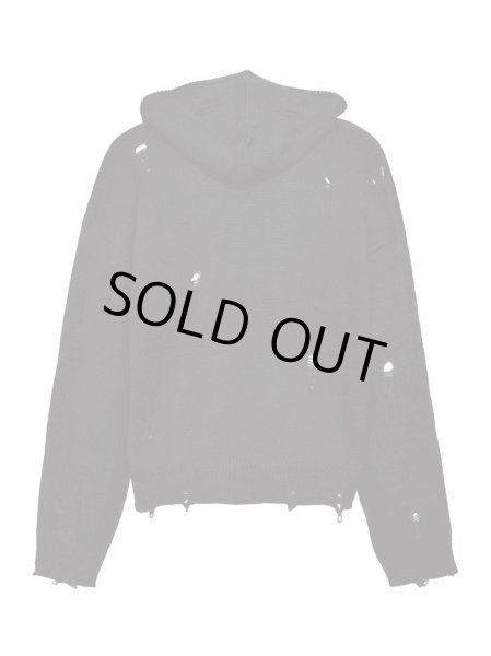 画像2: BREATH / southside cross damage mohair hoodie  (2)