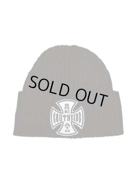 画像1: BREATH/ southside cross damage rib beanie  (1)