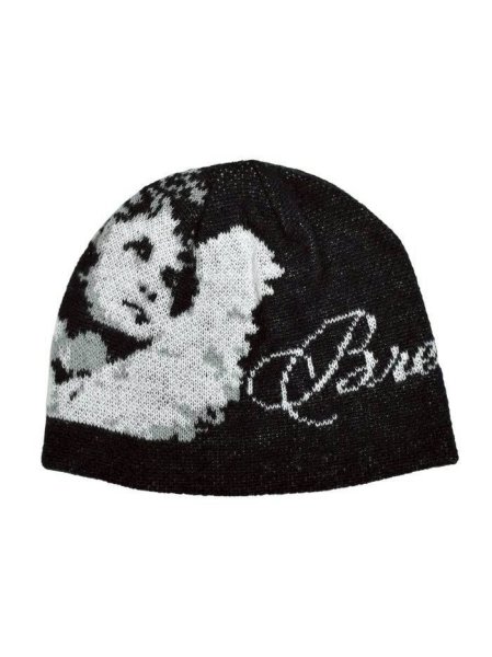 画像1: BREATH/ angel script logl mohair beanie  (1)