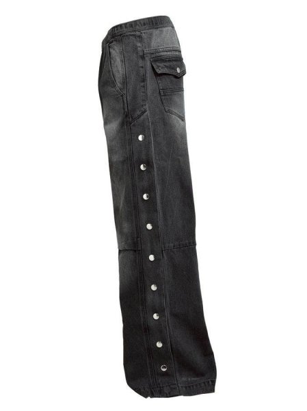 画像3: BREATH / coating side button denim pants  (3)