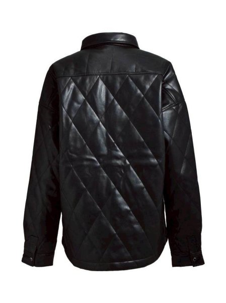 画像2: BREATH / faux leather quilting shirt  (2)