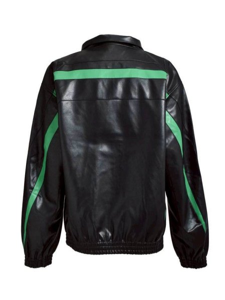 画像2: BREATH / faux leather lambo track jacket  (2)