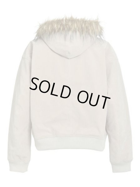 画像2: BREATH / faux leather fur hooded jacket  (2)