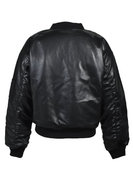 画像2: BREATH / faux leather bomber jacket  (2)
