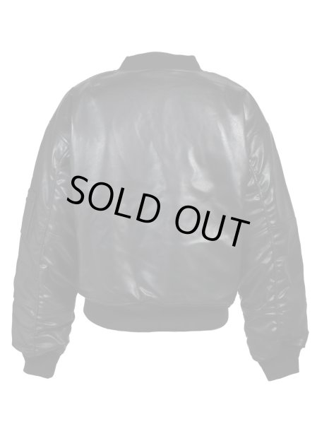 画像2: BREATH / faux leather bomber jacket  (2)