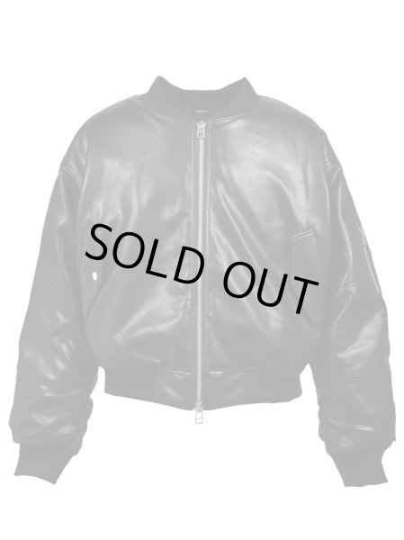 画像1: BREATH / faux leather bomber jacket  (1)
