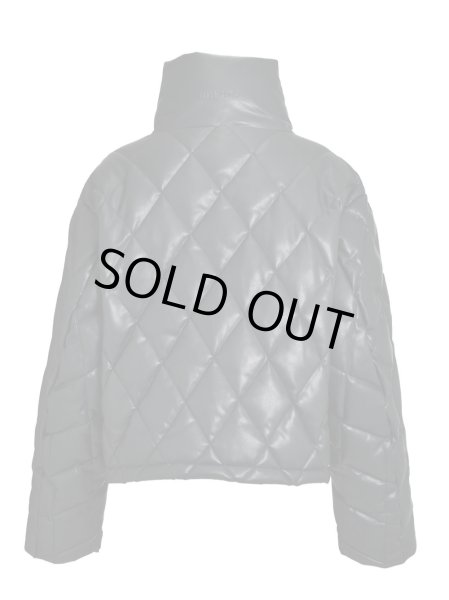 画像2: BREATH / faux leather quilting down jacket  (2)