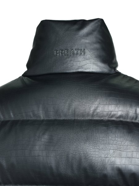 画像5: BREATH / faux leather matte crocodile down jacket  (5)